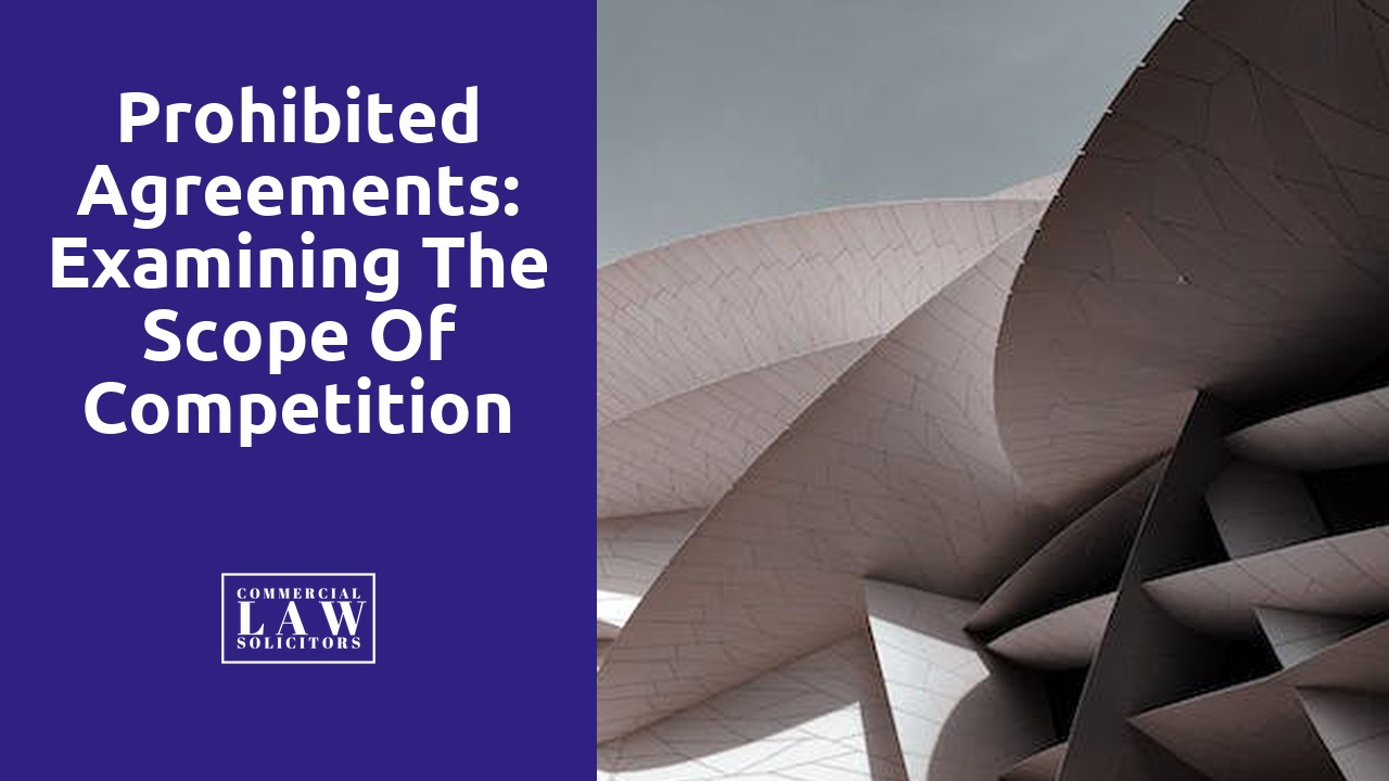 Prohibited Agreements: Examining the Scope of Competition Law Restrictions
