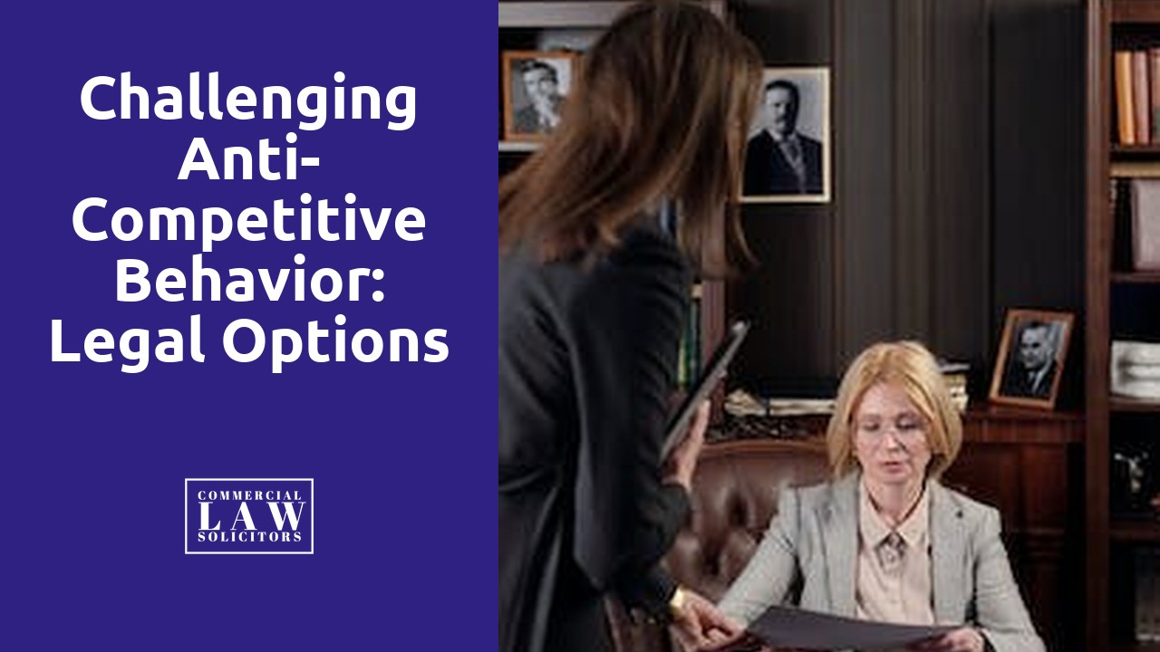 Challenging Anti-Competitive Behavior: Legal Options for Businesses