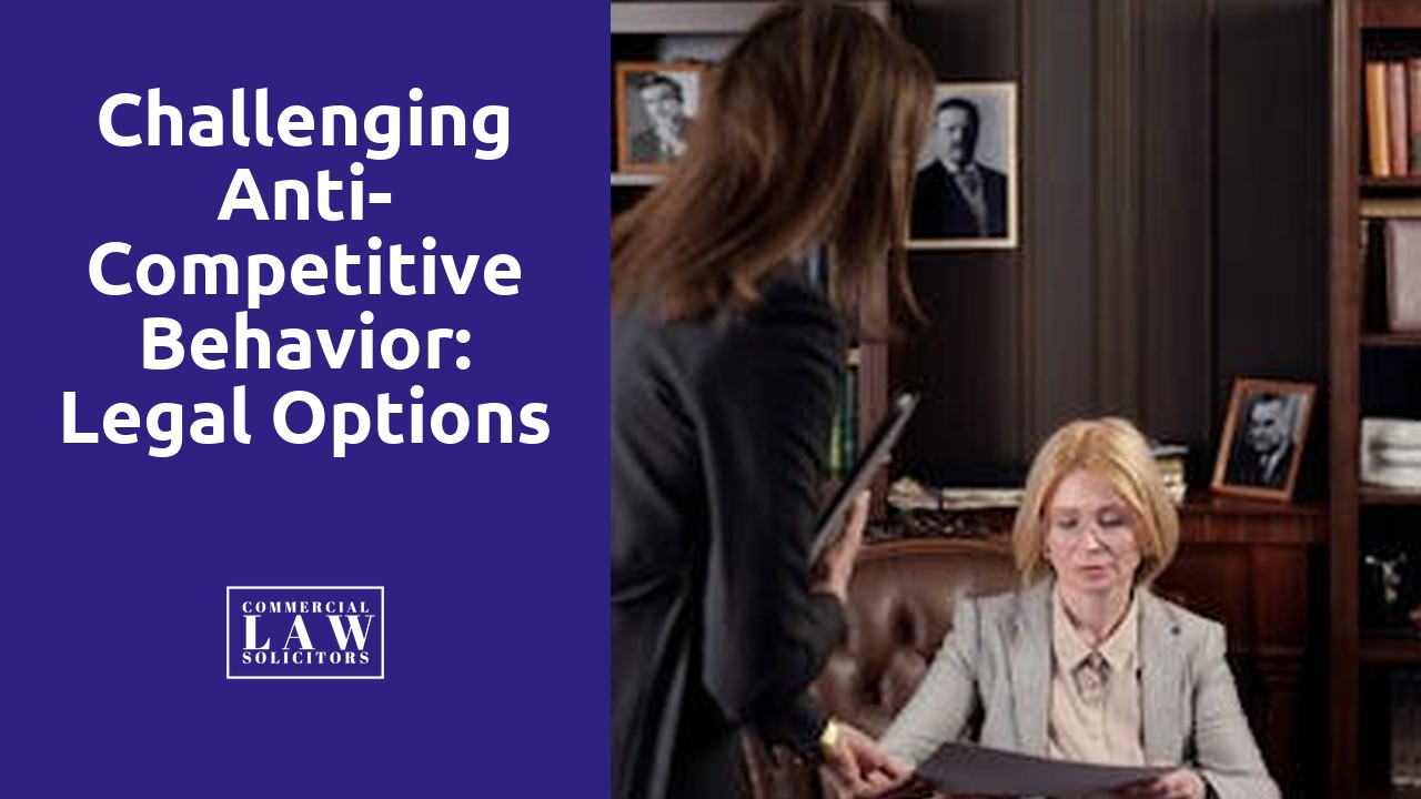 Challenging Anti-Competitive Behavior: Legal Options for Businesses